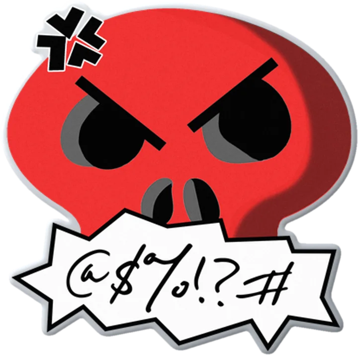 Cursing Skull Pin