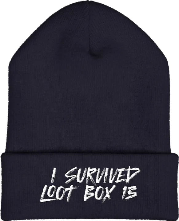 I Survived Loot Box 13 Embroidered Beanie