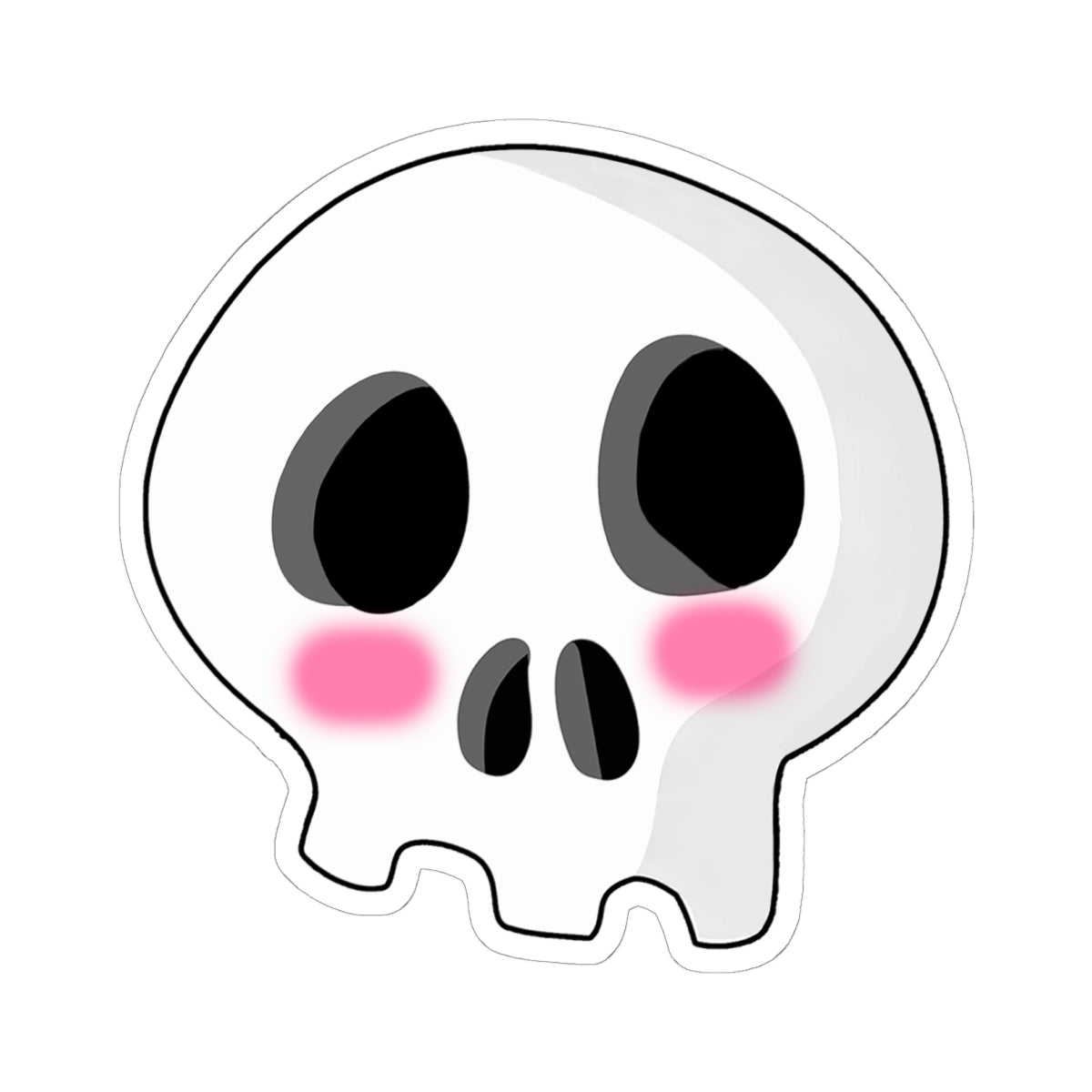 Shy Skull Sticker