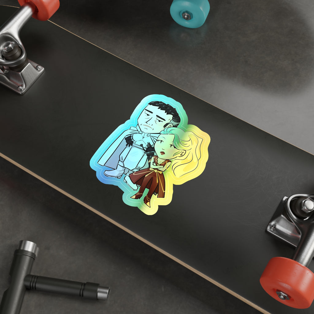 Dalia and Rook Holographic Sticker (Chibi-Style)