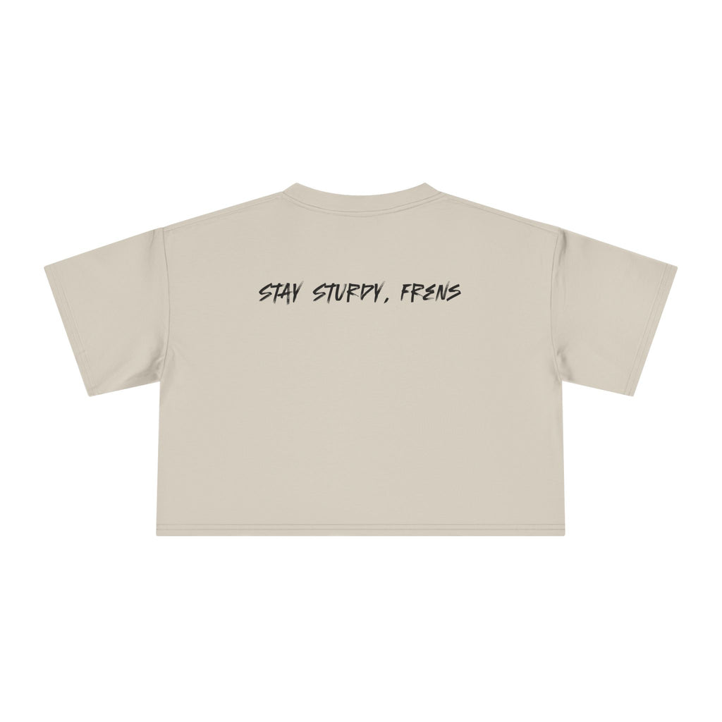Stay Sturdy, Frens Crest Crop Tee