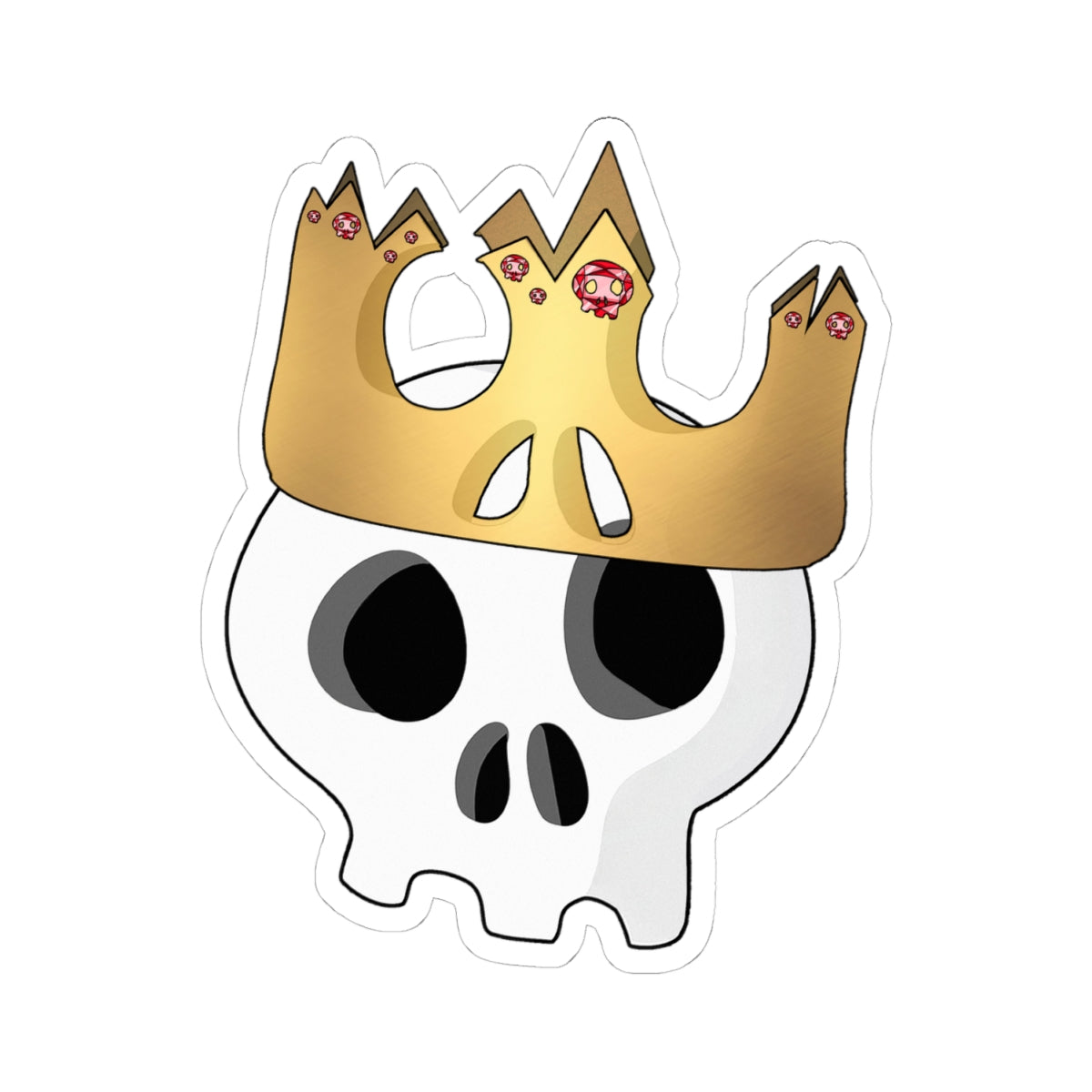 King & Queen Crown Skull Sticker