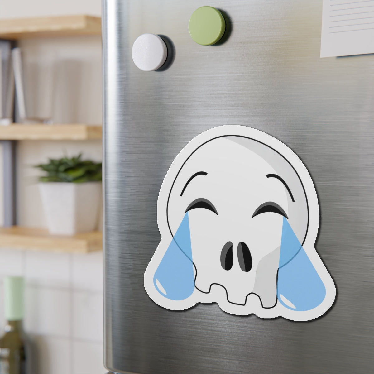 Laughing Crying Skull Magnet