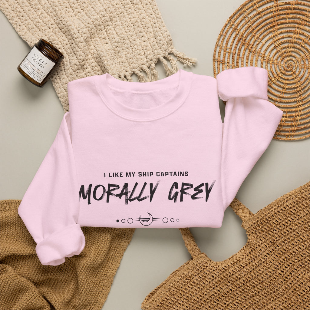 I Like My Ship Captains Morally Grey Crewneck Sweatshirt - Colors
