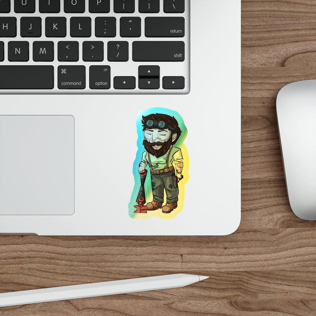 Bones Holographic Sticker (Chibi-Style)