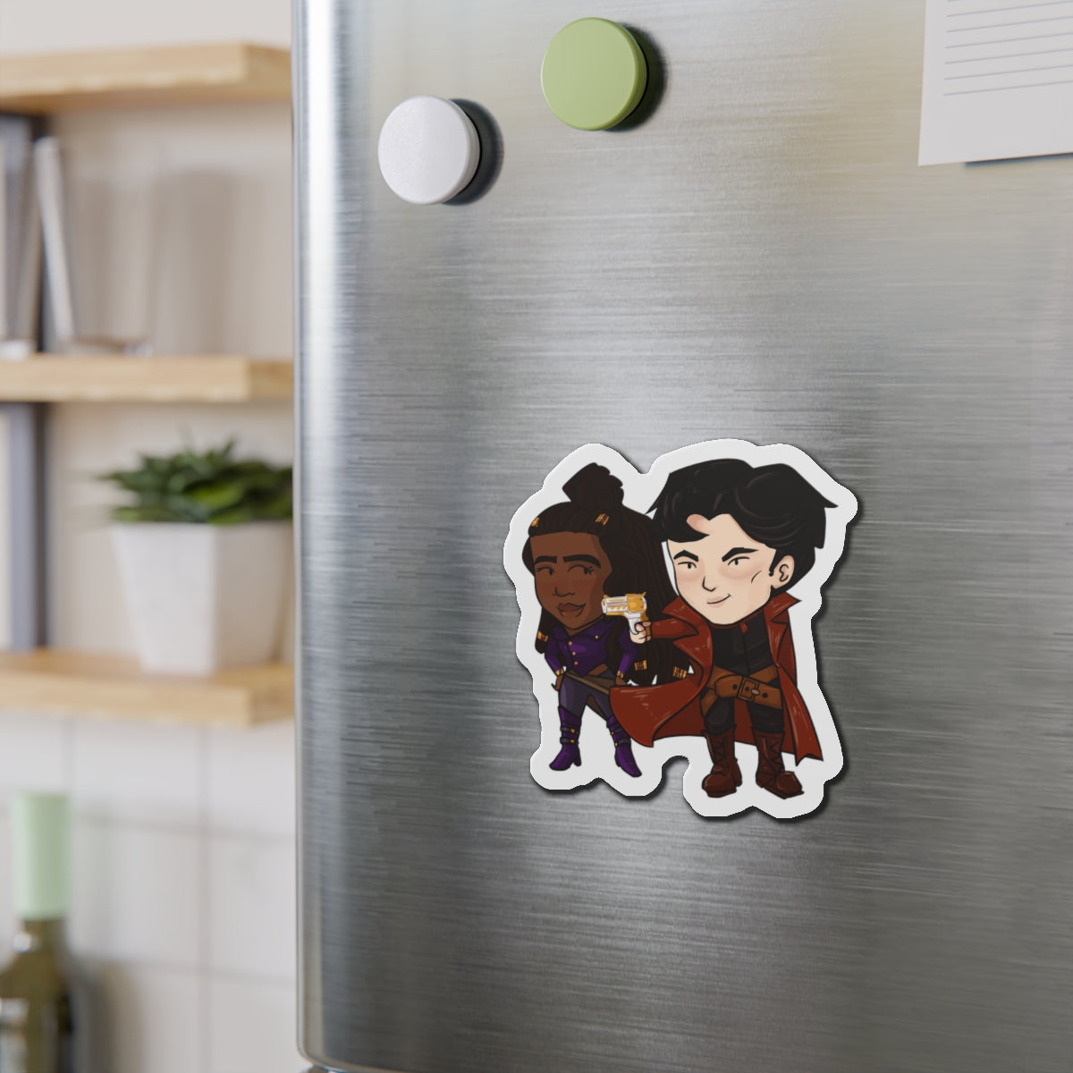 Grey and Minn Magnet (Chibi-Style)