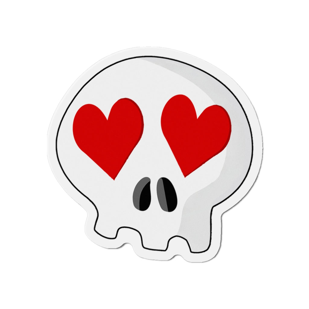 Heart-Eyes Skull Magnet