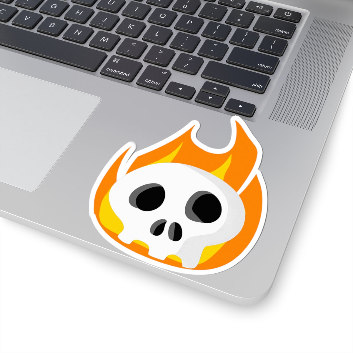 Flaming Skull Sticker
