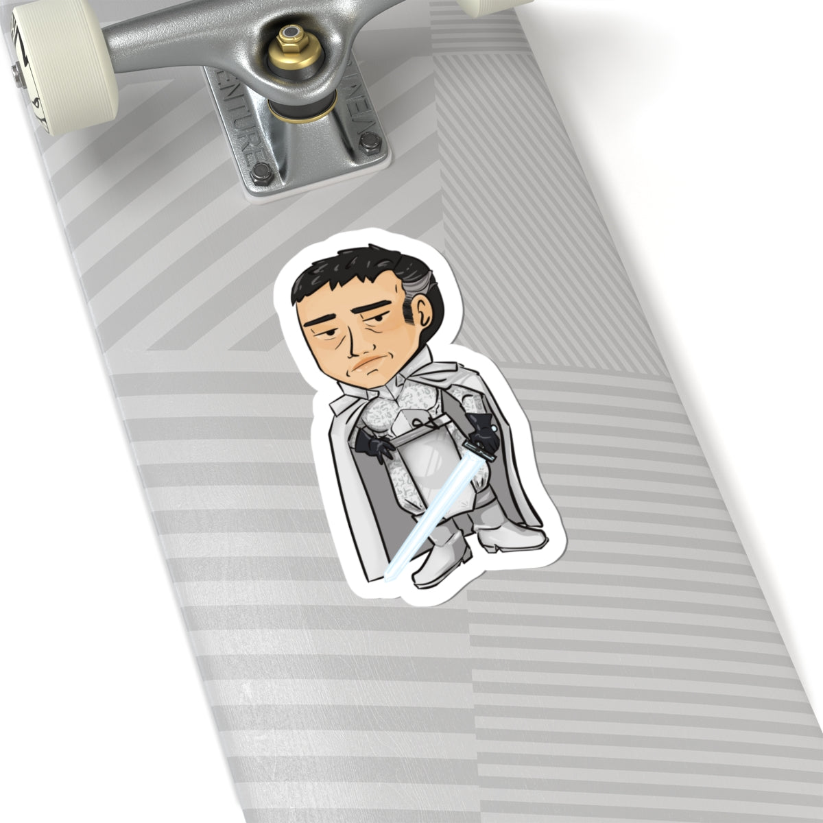 Rook with Glowing Sword Sticker (Chibi-Style)