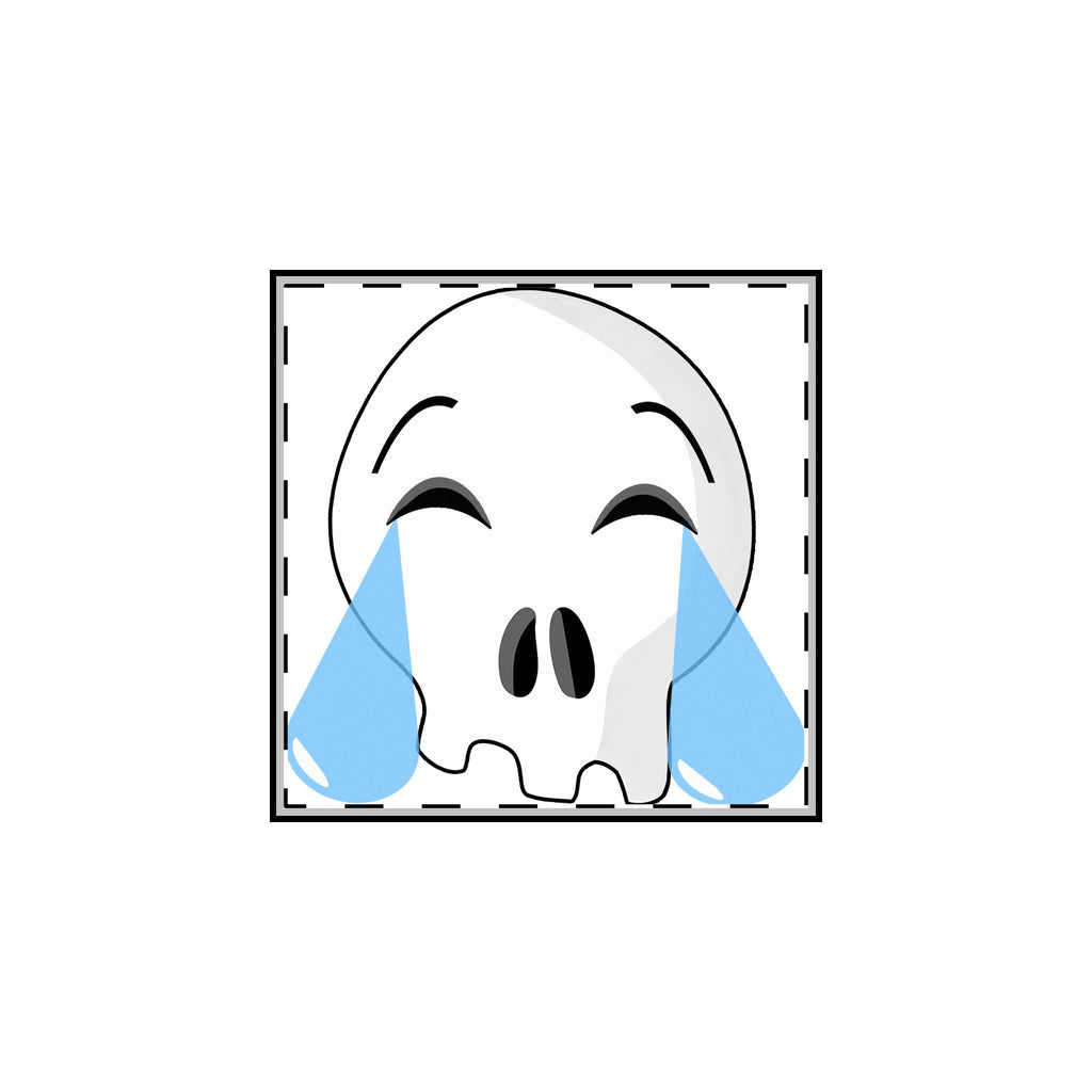 Laughing Crying Skull Pin