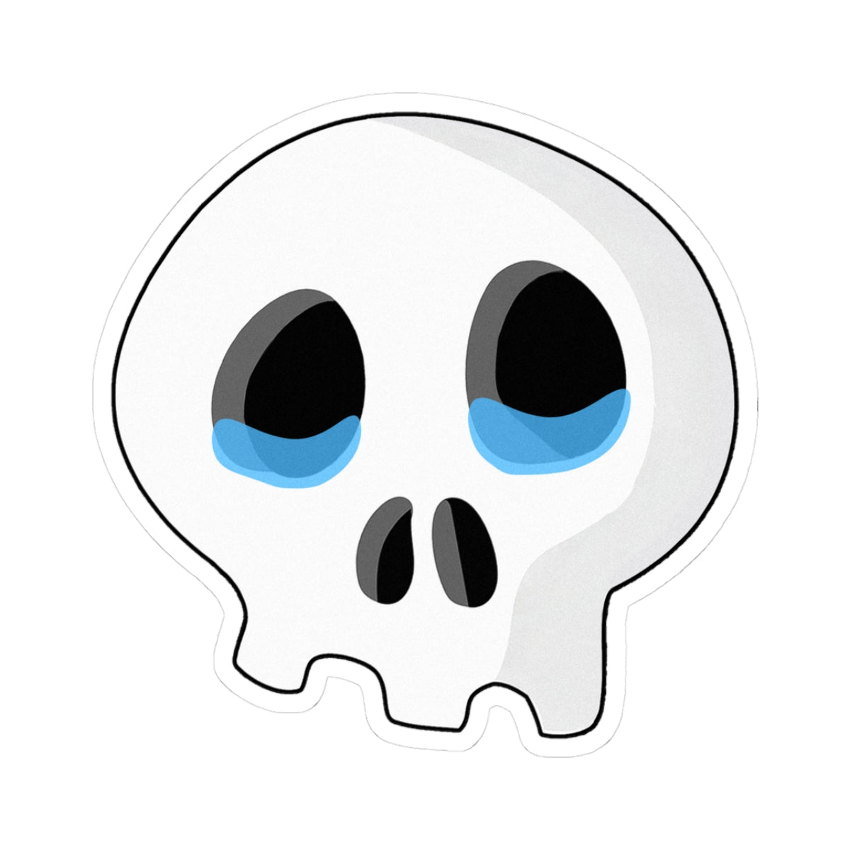 Sad Tears Skull Sticker