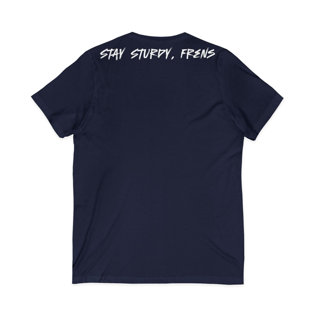 Stay Sturdy, Frens Crest V-Neck Tee