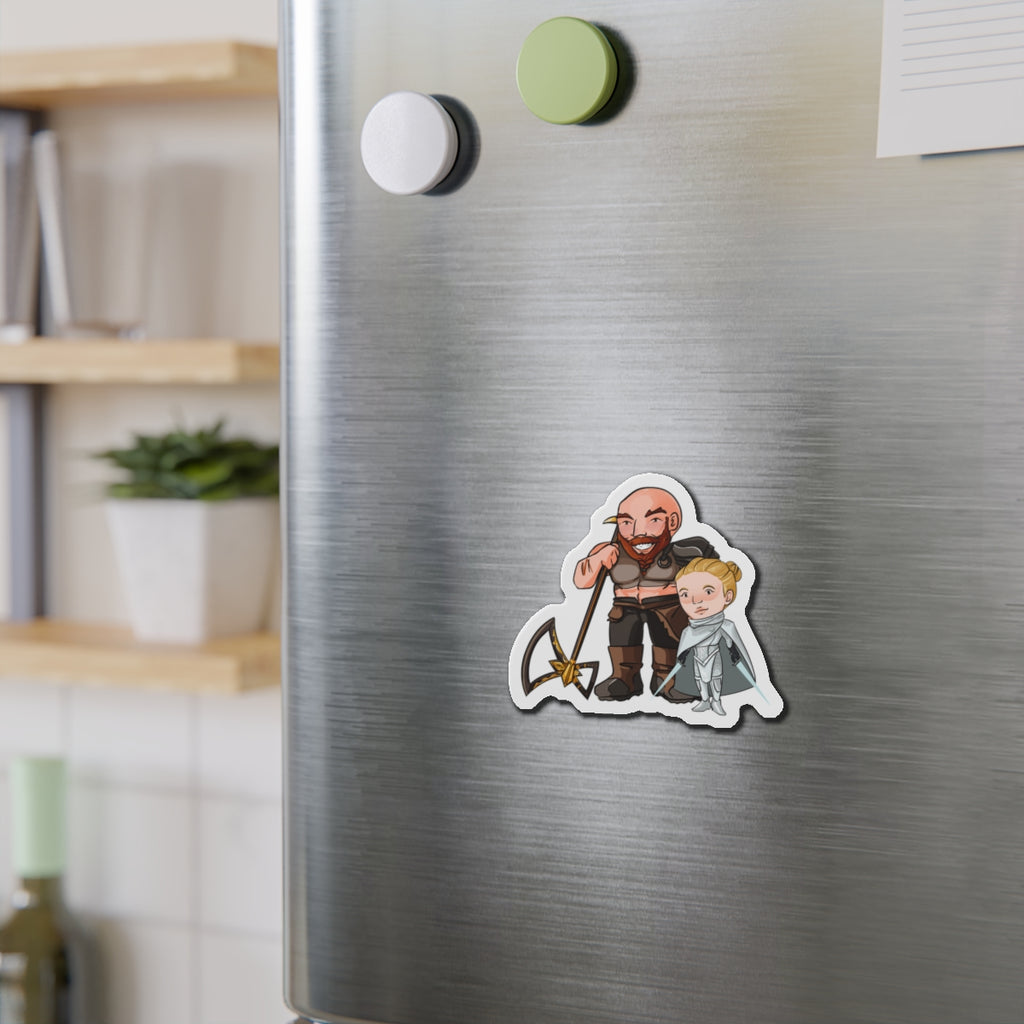 Dot and Mars Magnet (Chibi-Style)