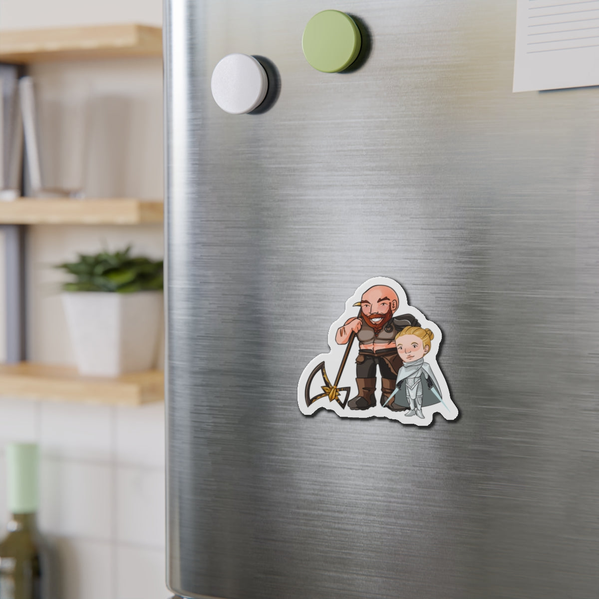 Dot and Mars Magnet (Chibi-Style)