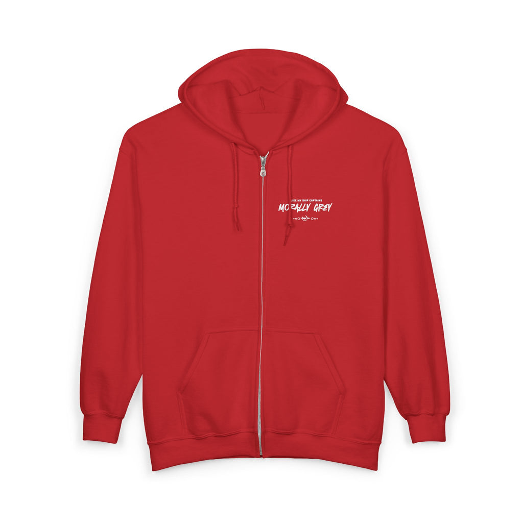 I Like My Ship Captains Morally Grey Zip Hoodie