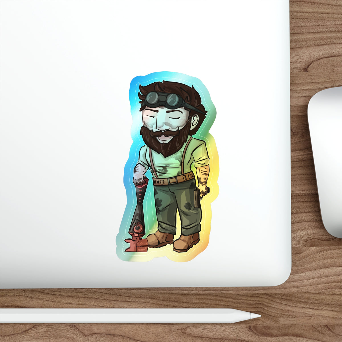 Bones Holographic Sticker (Chibi-Style)