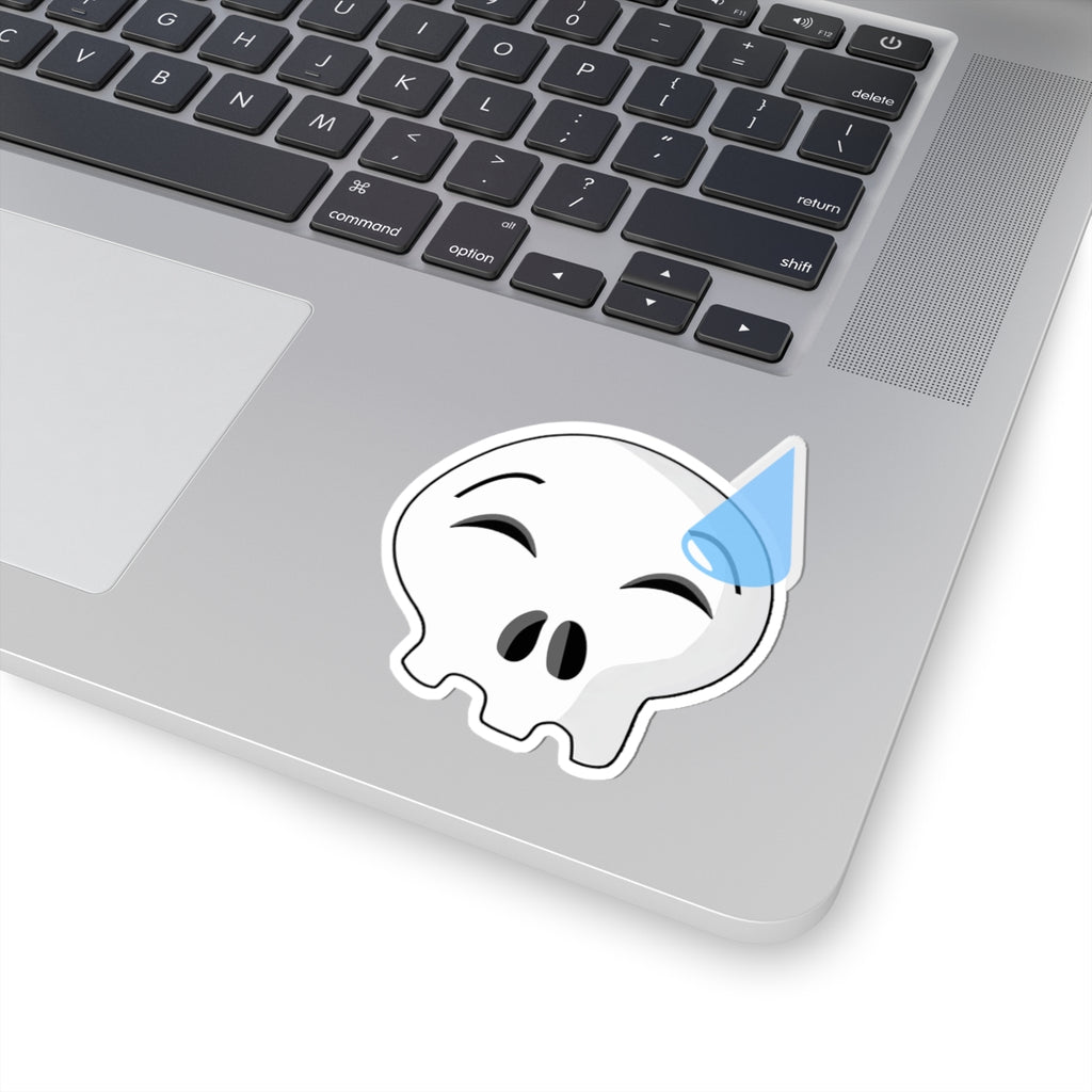 Nervous Sweating Skull Sticker