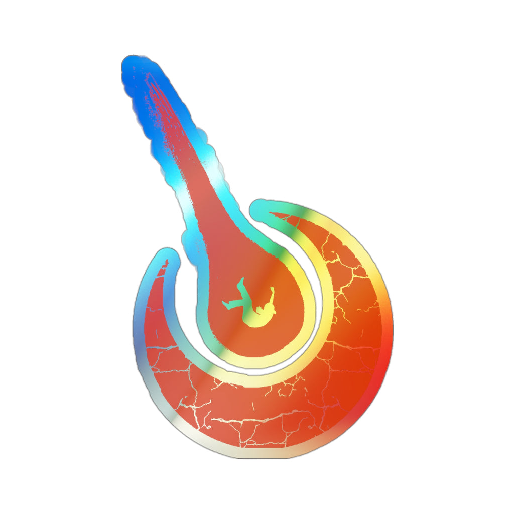 Maurice Africh Logo Holographic Sticker (Scarlet)