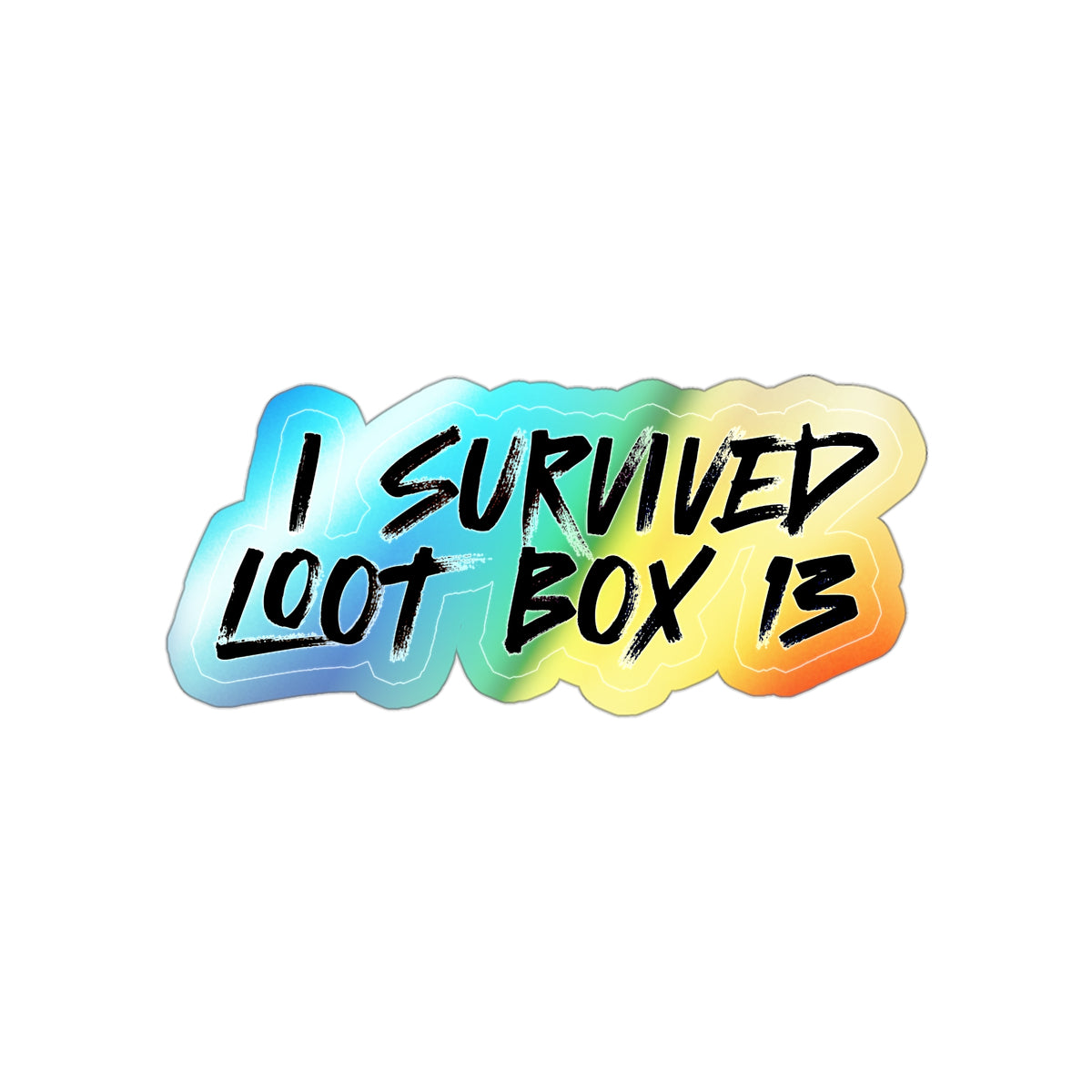 I Survived Loot Box 13 Holographic Sticker