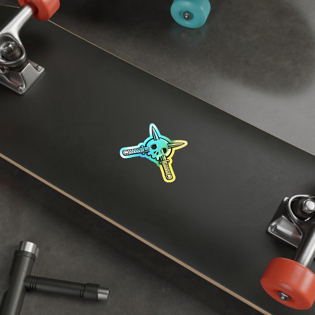 Trench Logo (White) Holographic Sticker