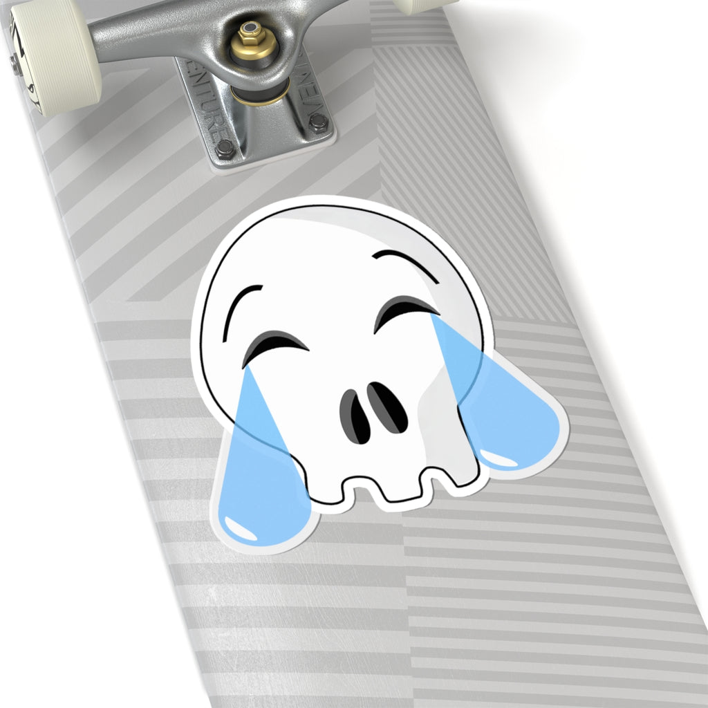 Laughing Crying Skull Sticker