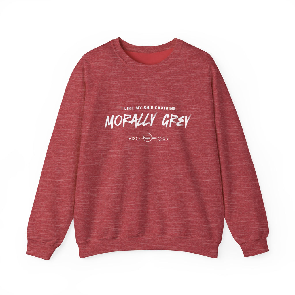 I Like My Ship Captains Morally Grey Crewneck Sweatshirt - Colors