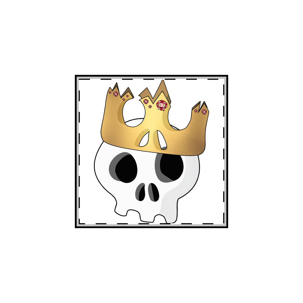 King & Queen Crown Skull Pin