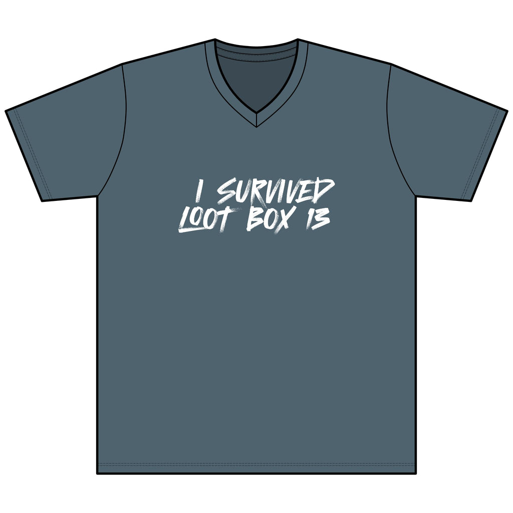 I Survived Loot Box 13 Heather V-Neck Tee