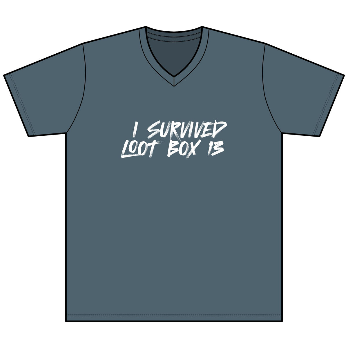 I Survived Loot Box 13 Heather V-Neck Tee