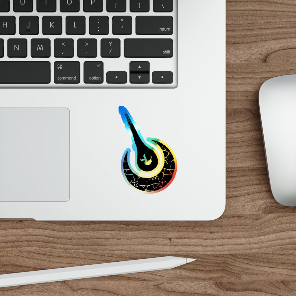 Maurice Africh Logo Holographic Sticker (Black)
