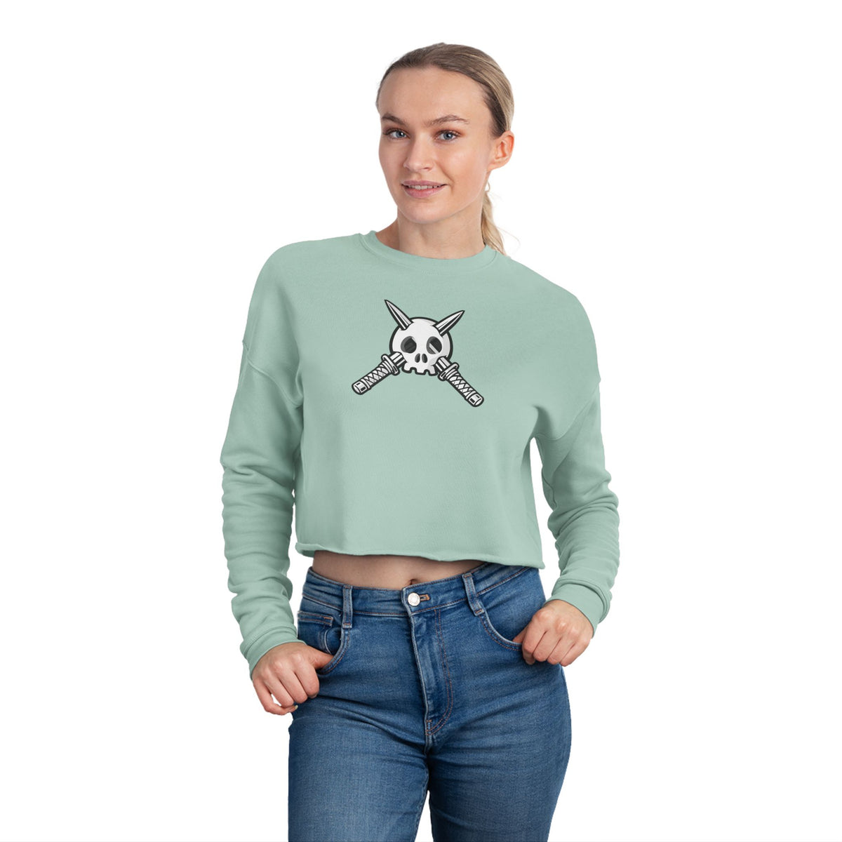 Trench Logo Cropped Sweatshirt