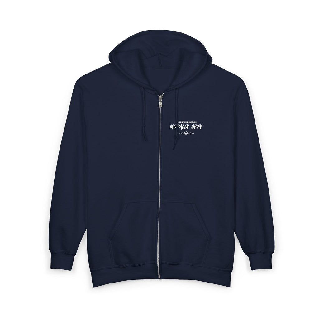 I Like My Ship Captains Morally Grey Zip Hoodie
