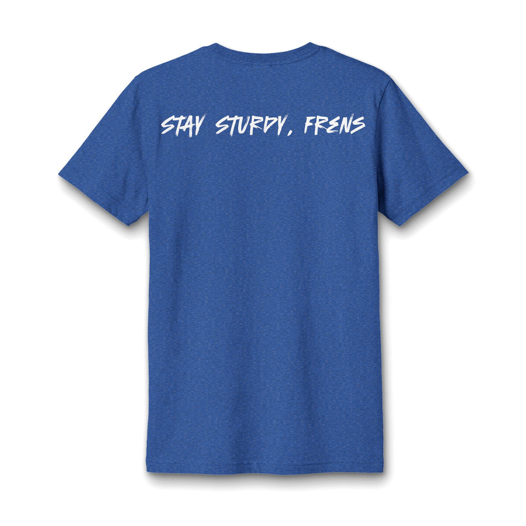 Stay Sturdy, Frens Crest Heather V-Neck Tee