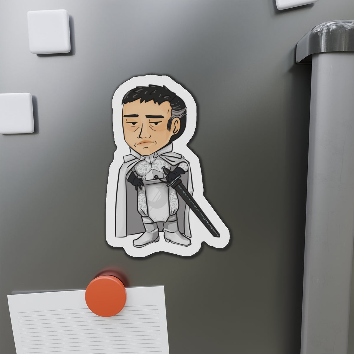 Rook with Black Sword Magnet (Chibi-Style)
