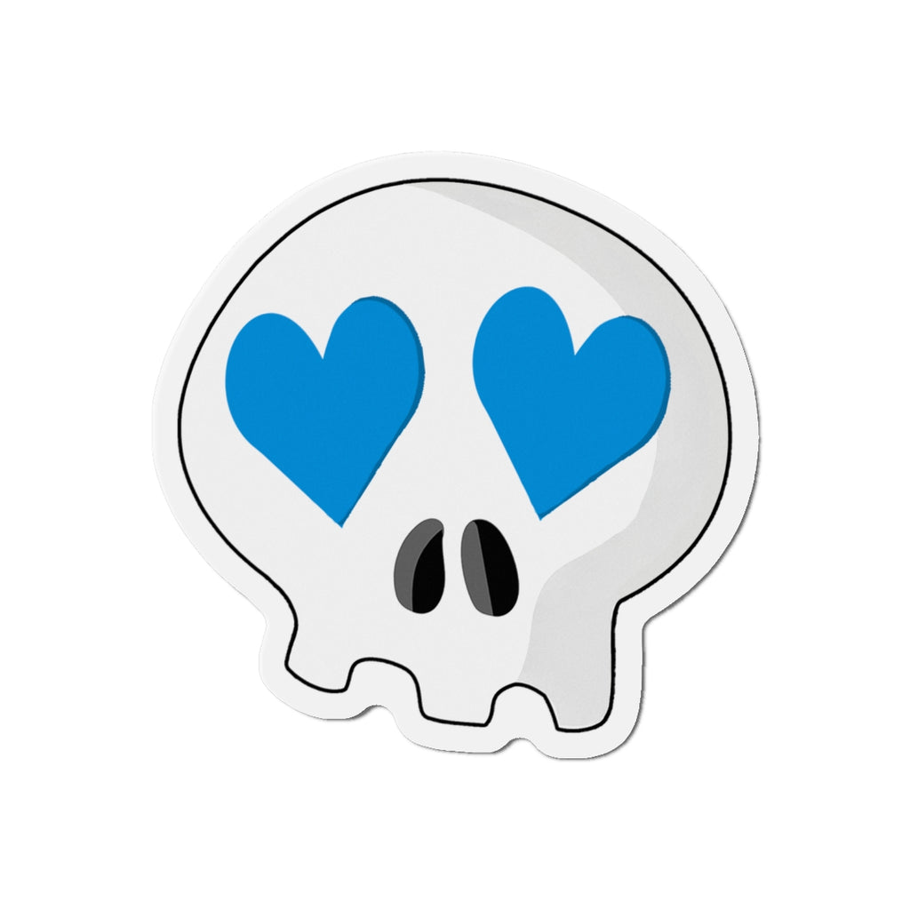 Heart-Eyes Skull Magnet (Blue)
