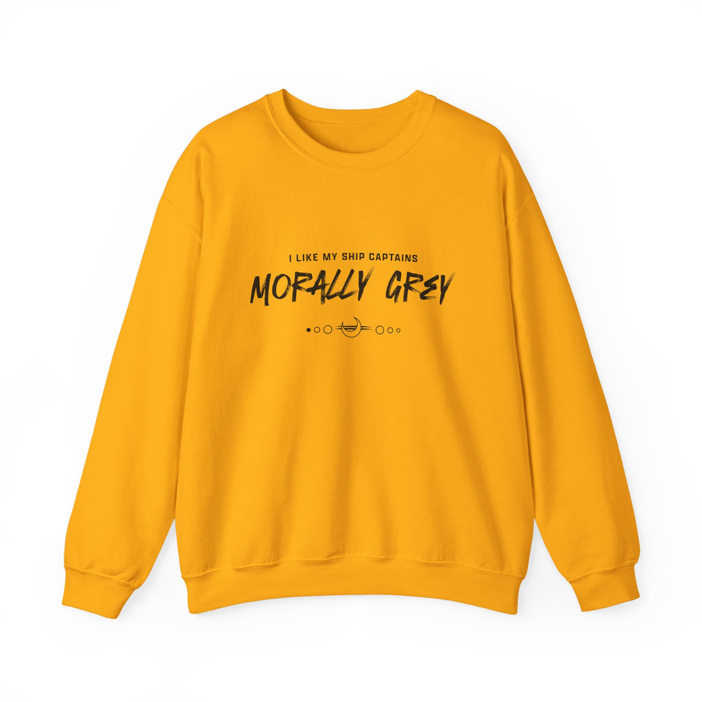 I Like My Ship Captains Morally Grey Crewneck Sweatshirt - Colors