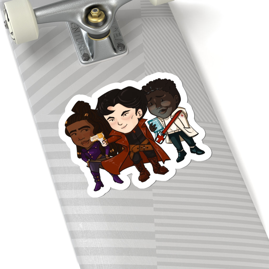 Grey, Minn, and Farlow Sticker (Chibi-Style)