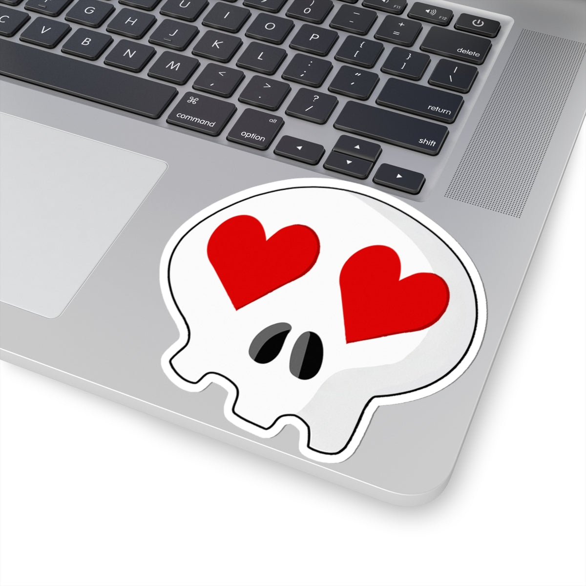 Heart-Eyes Skull Sticker