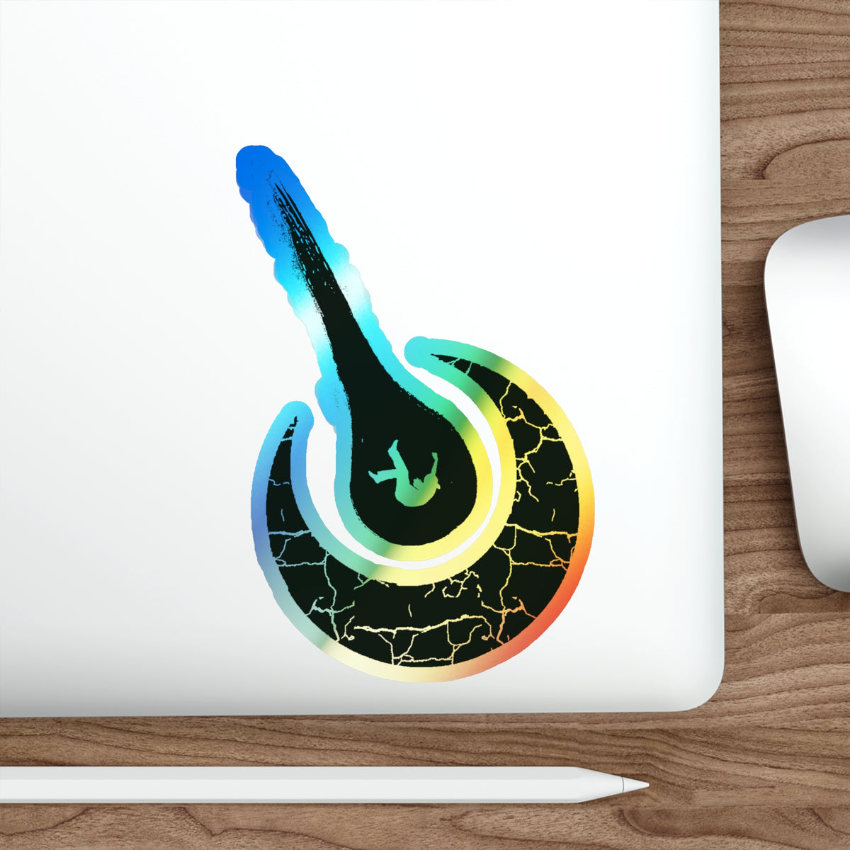 Maurice Africh Logo Holographic Sticker (Ink)