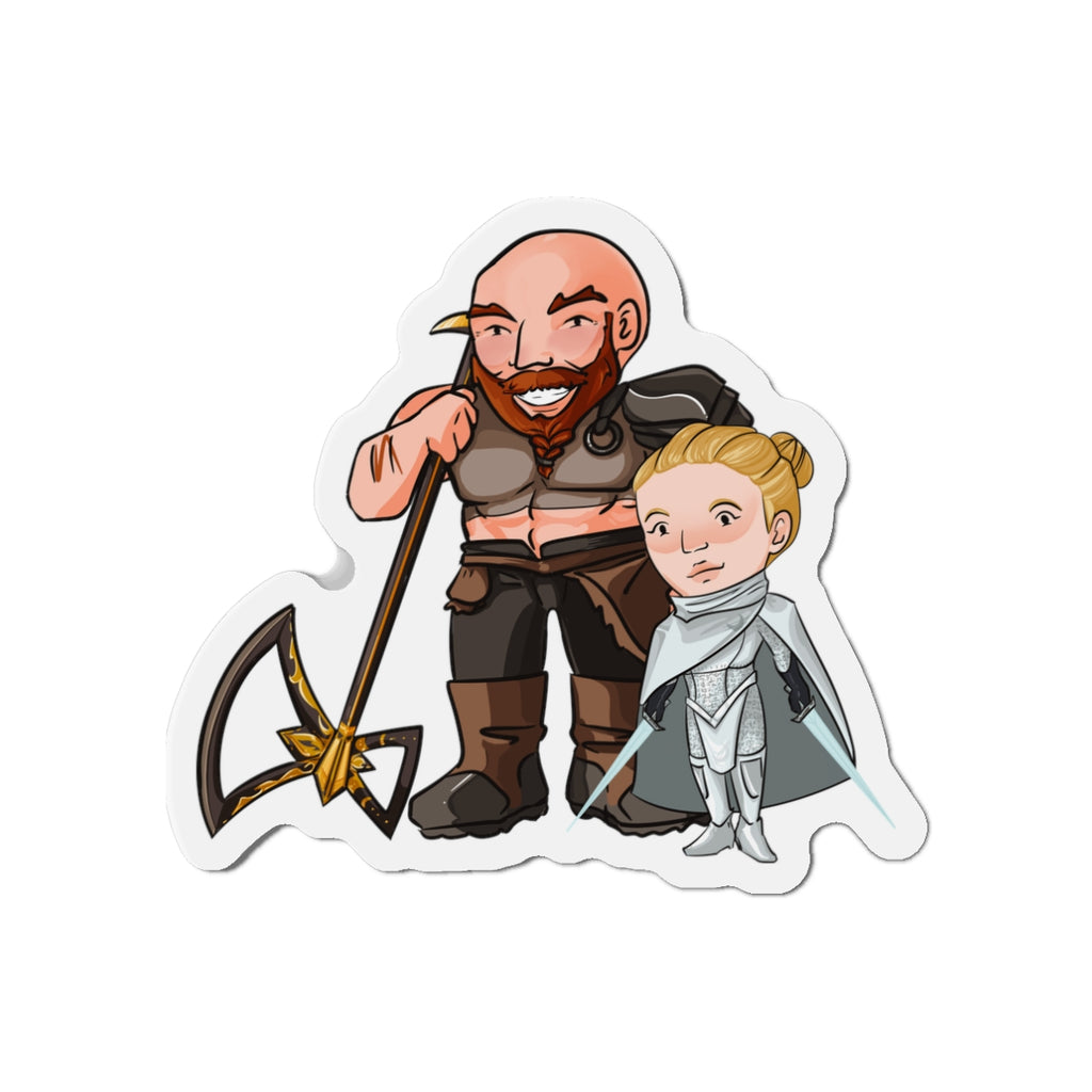 Dot and Mars Magnet (Chibi-Style)