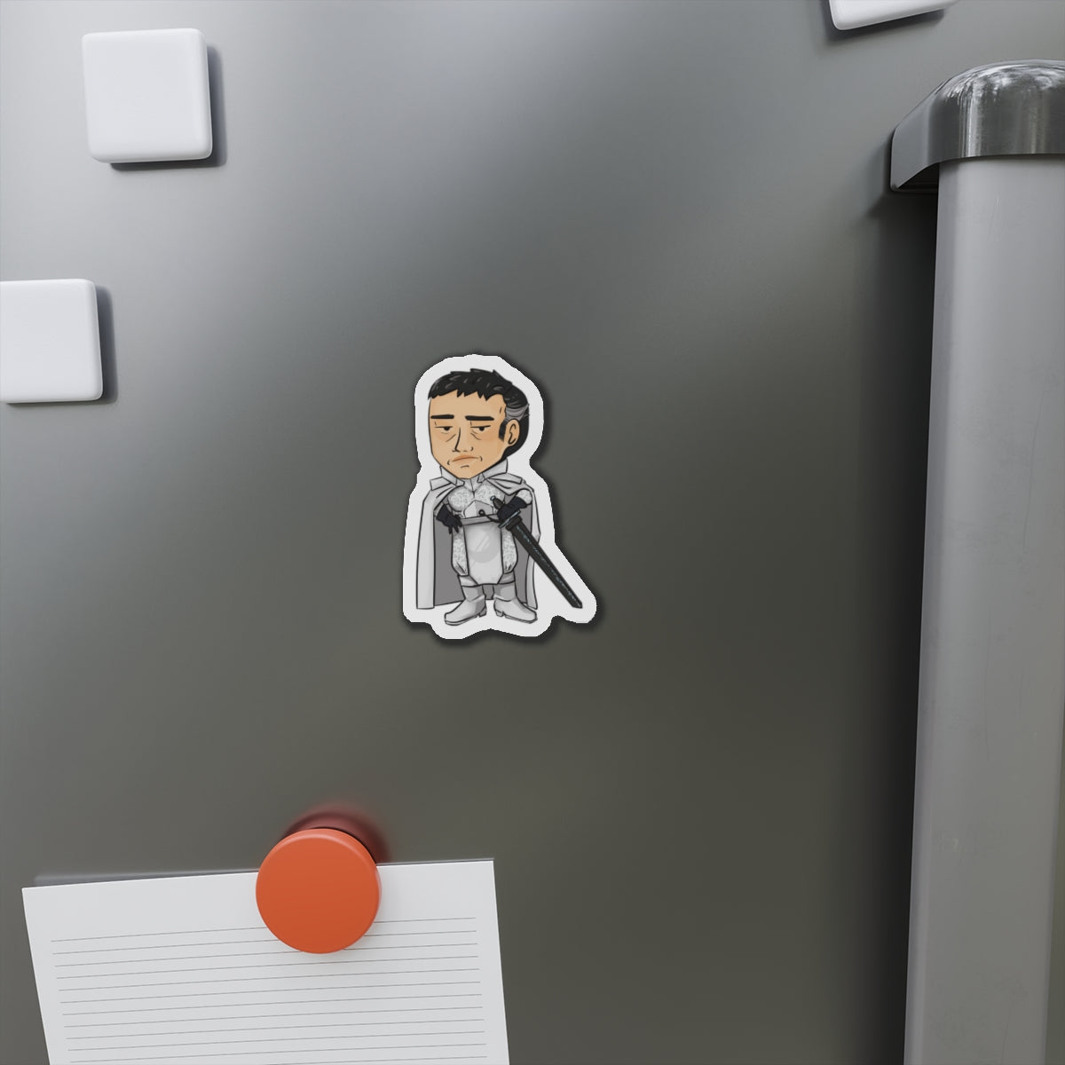 Rook with Black Sword Magnet (Chibi-Style)