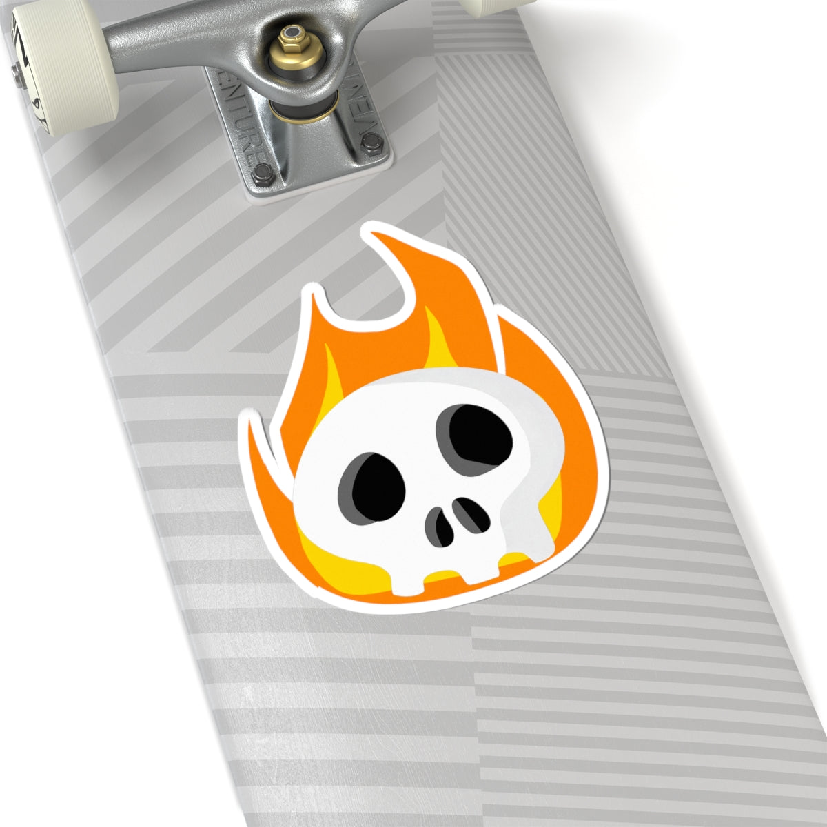Flaming Skull Sticker
