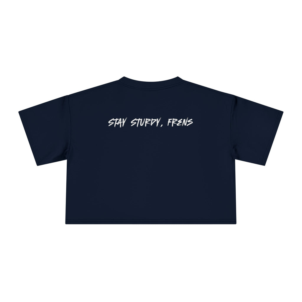 Stay Sturdy, Frens Crest Crop Tee