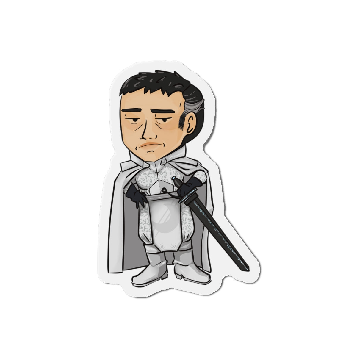 Rook with Black Sword Magnet (Chibi-Style)