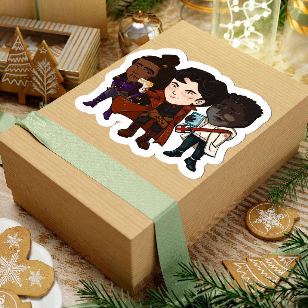 Grey, Minn, and Farlow Sticker (Chibi-Style)