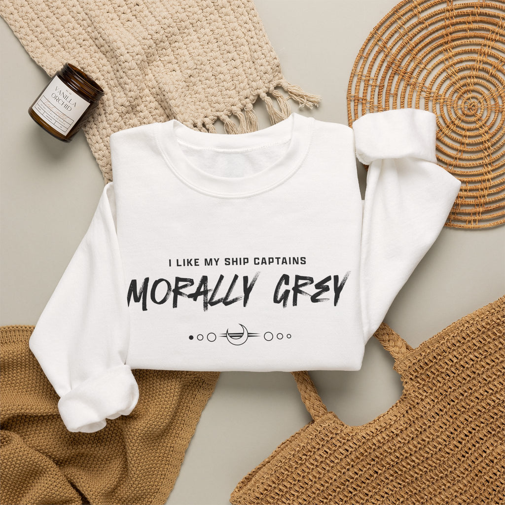 I Like My Ship Captains Morally Grey Crewneck Sweatshirt
