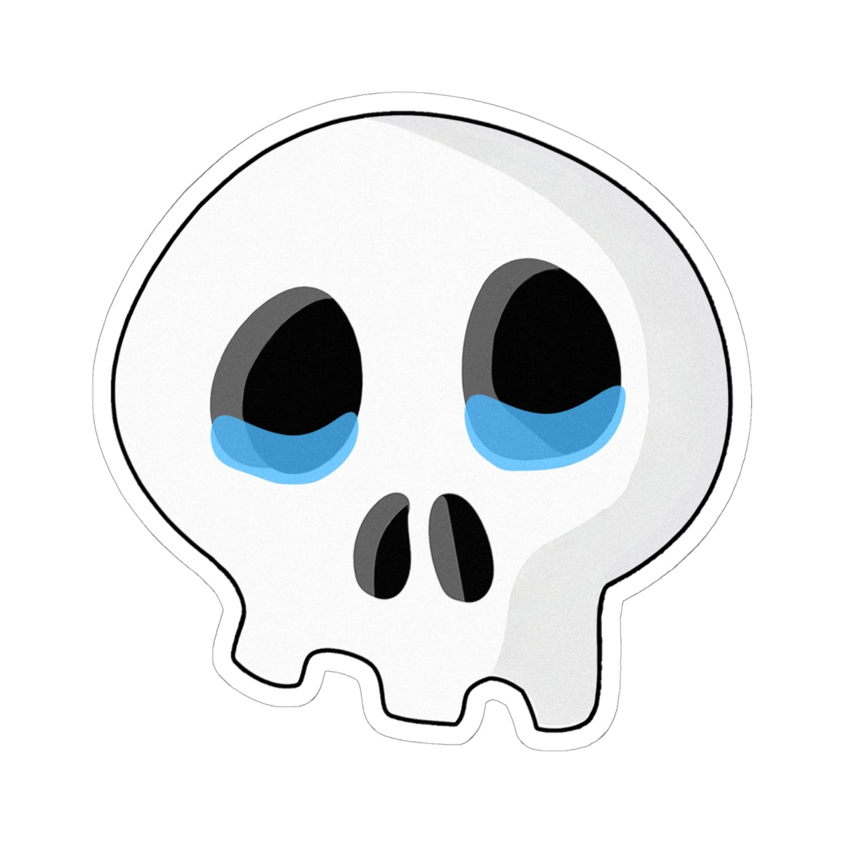 Sad Tears Skull Sticker