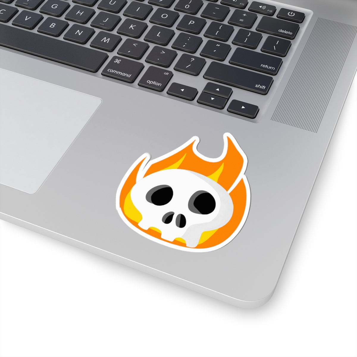 Flaming Skull Sticker