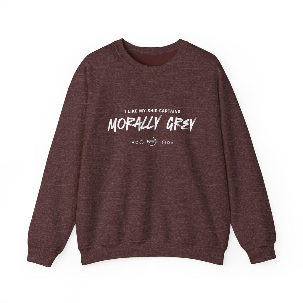 I Like My Ship Captains Morally Grey Crewneck Sweatshirt - Colors