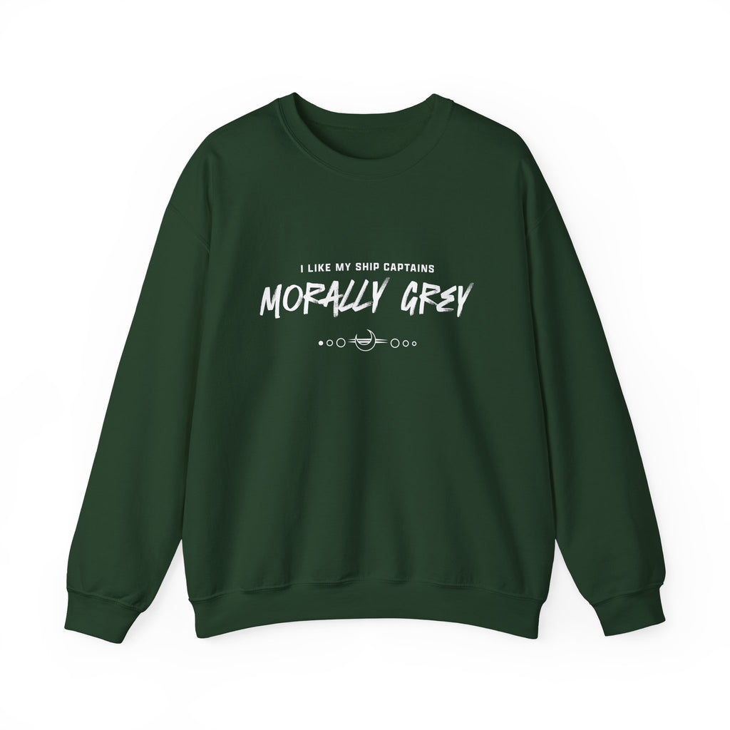 I Like My Ship Captains Morally Grey Crewneck Sweatshirt - Colors